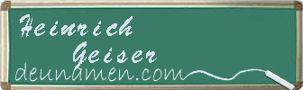 Heinrich Geiser Visitenkarte
